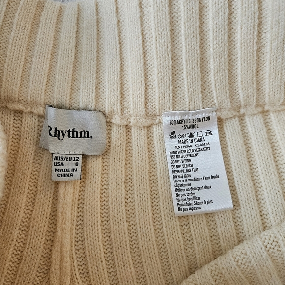 Rhythm Shell Beach Pants Oatmeal Size 8 - Picture 5 of 8